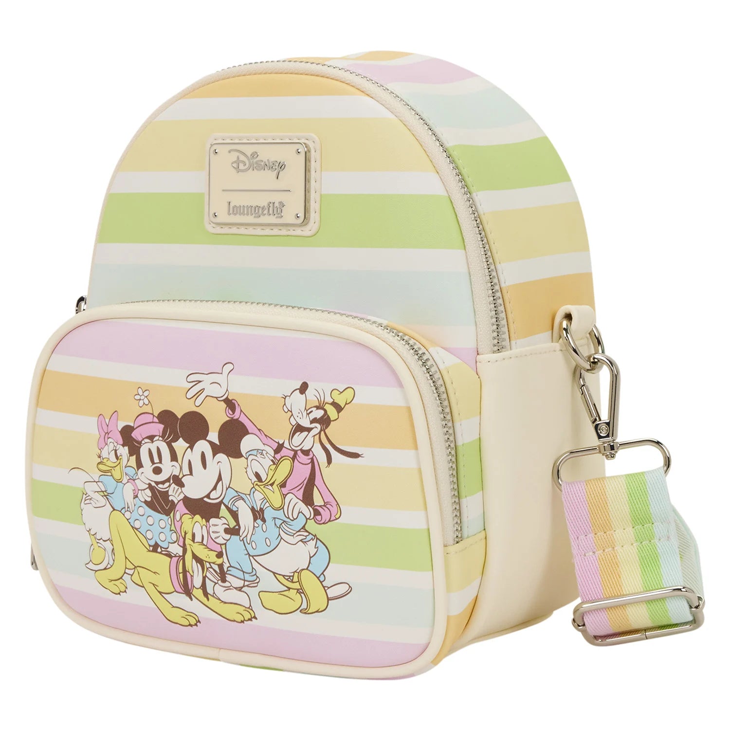 MICKEY & FRIENDS - Rainbow stripes - Crossbody bag Loungefly