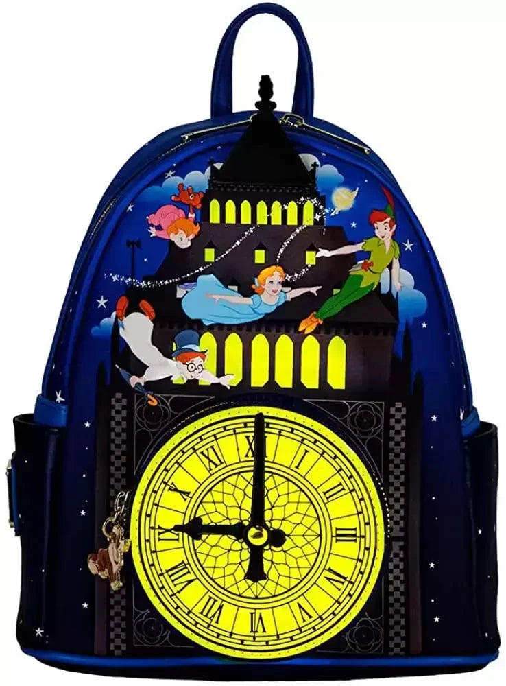 DISNEY - Peter Pan Glow Clock - Backpack LoungeFly '23x28x10cm'