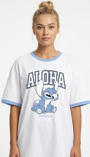 LILO & STITCH - Aloha Weird and Cute - Oversize T-Shirt Women (M)