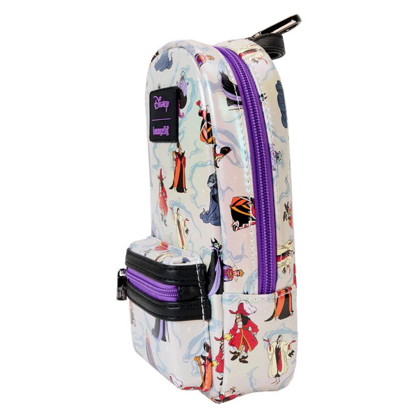 DISNEY - Villains - Mini BackPack Pencil Case Iridescent LoungeFly