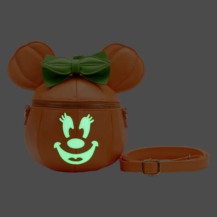 DISNEY - Glow Face Pumpkin Minnie - Cross Body Bag LoungeFly