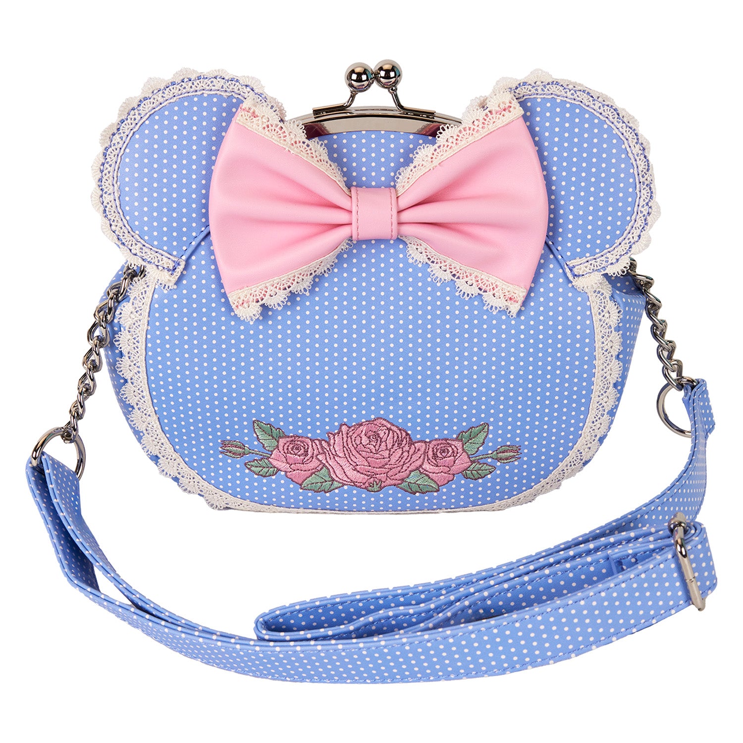 DISNEY - Minnie "Floral and Lace Kisslock" - Crossbody bag Loungefly