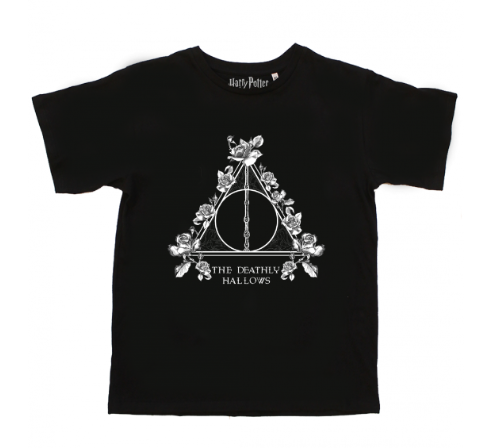 HARRY POTTER - Flowered Deathly Hollows - Women T-shirt (S)