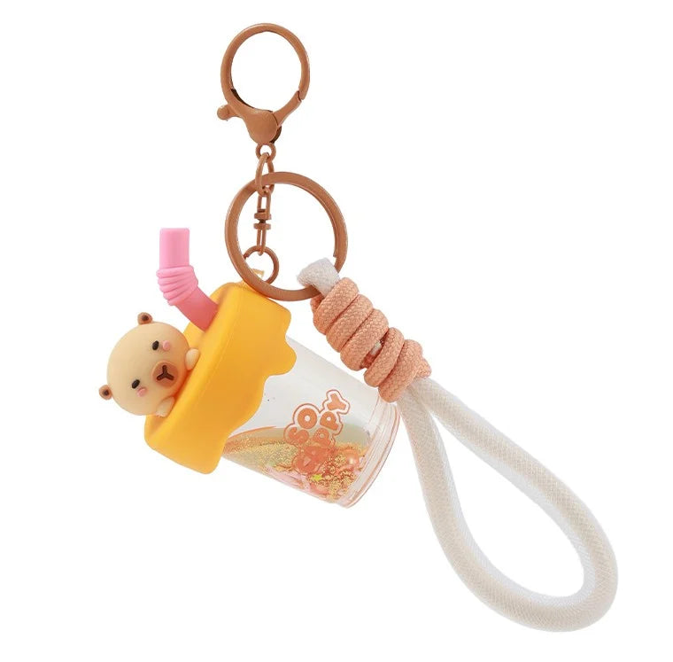KAWAII - Bubble Tea Capybara - Keychain