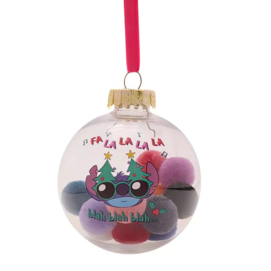 STITCH - Set of 7 Xmas Pom Poms Baubles