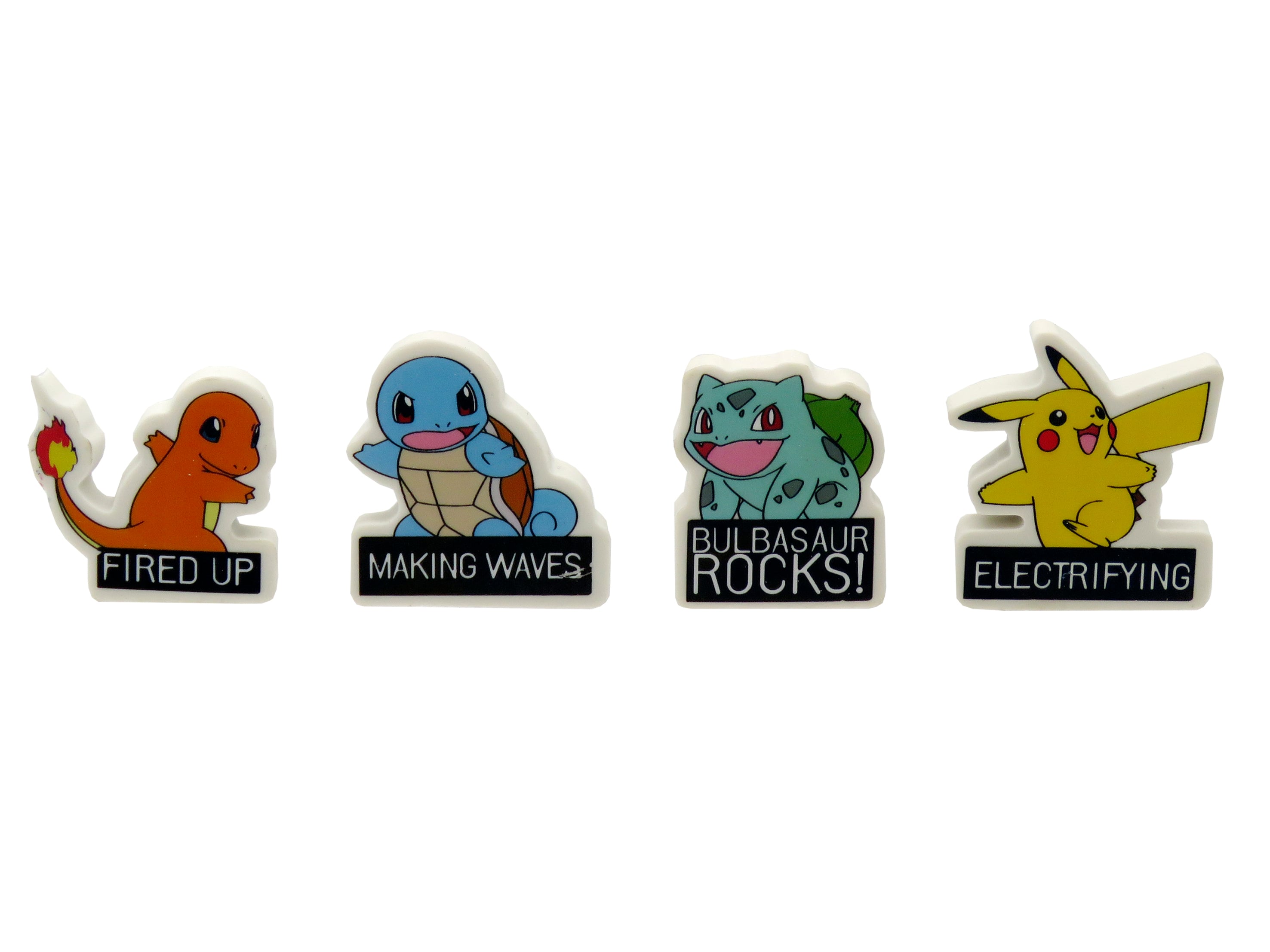 POKEMON - Starter - Set of 4 Erasers