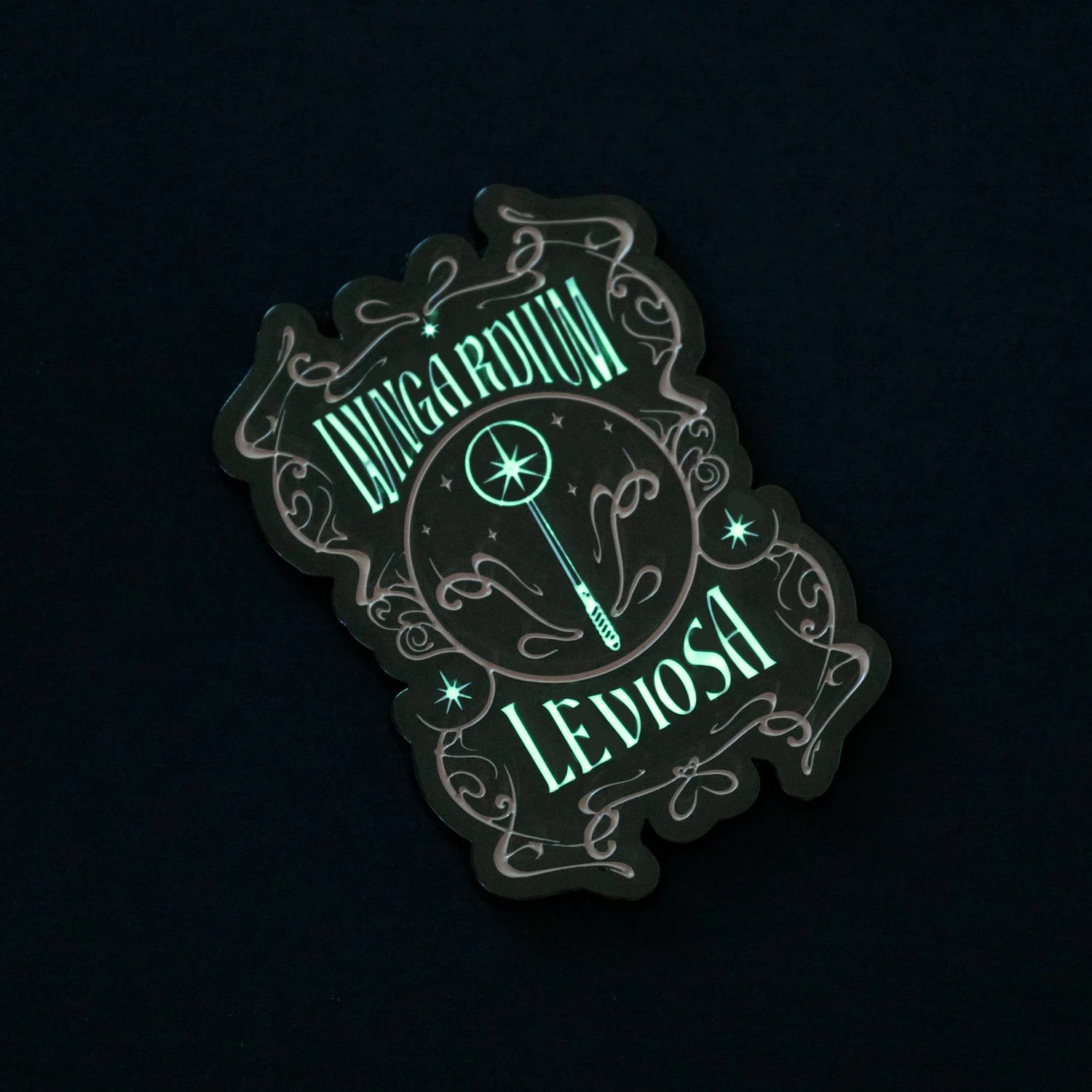HARRY POTTER - Wingardium Leviosa - 'Glow in the Dark' Metal Magnet