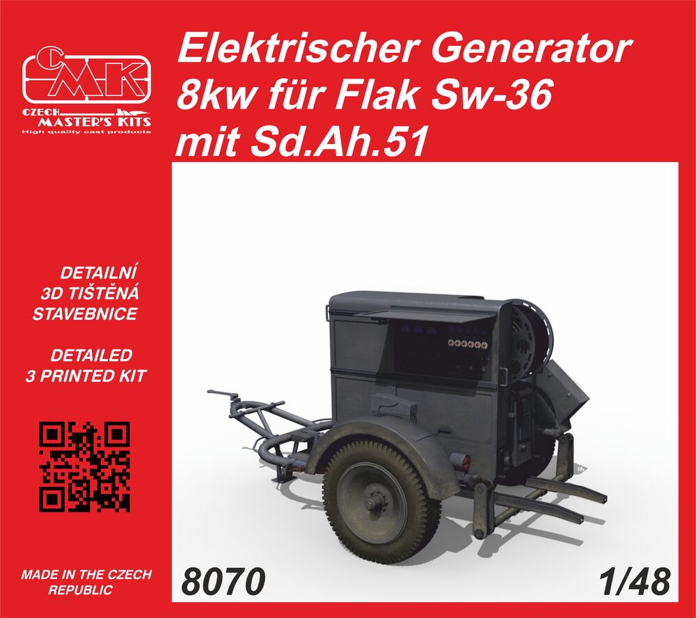 Elektrischer Generator 8kw f��r Flak Sw-36 mit Sd.Ah.51