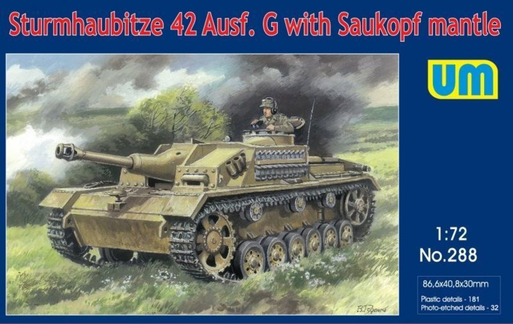 Sturmhaubitze 42 Auf.G w. Saukopf mantle