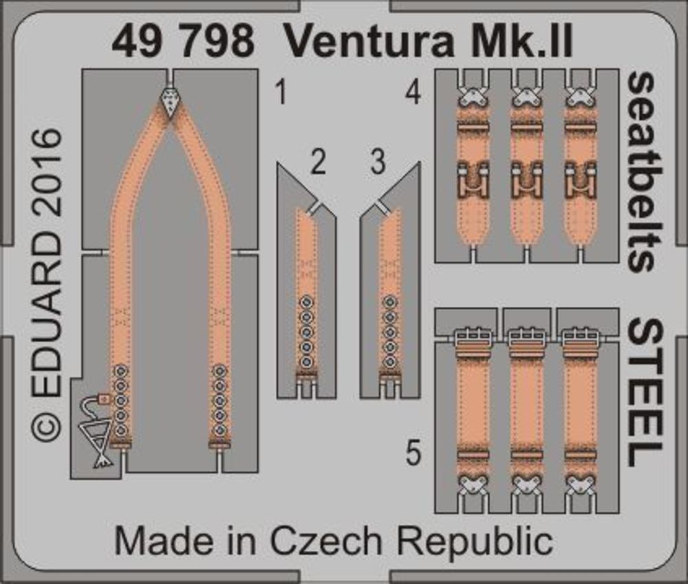 Ventura Mk.II seatbelts STEEL f.Revell