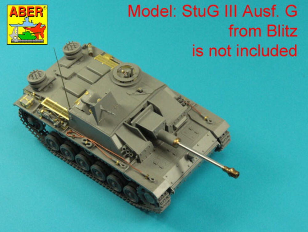 German StuK.40 L/48 7,5cm barrel with early model muzzle brake for StuG.III Ausf.F/8 and StuG.III Ausf.G early"