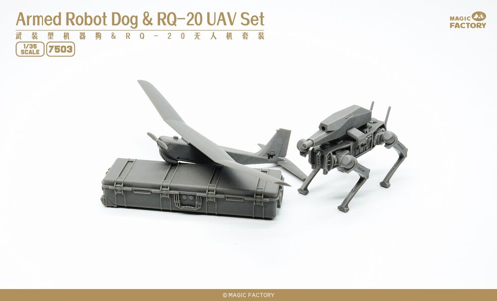 1/35 Armed Robot Dog & RQ-20 UAV Set