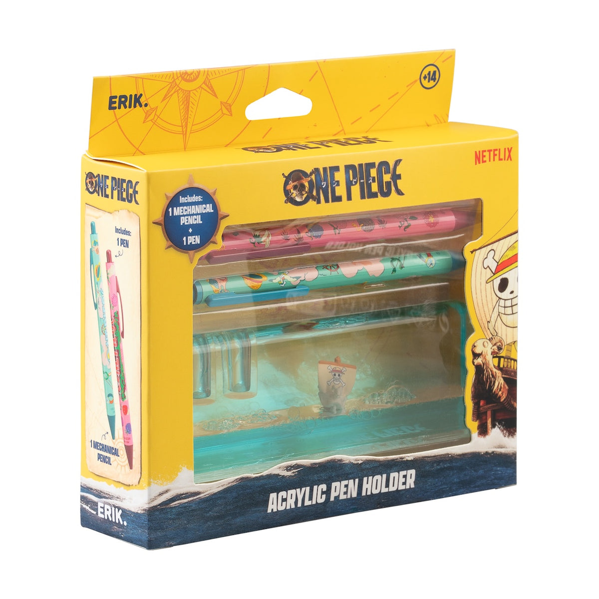 ONE PIECE NETFLIX - Merry - 2 Pens with 3D Acrylic Stand