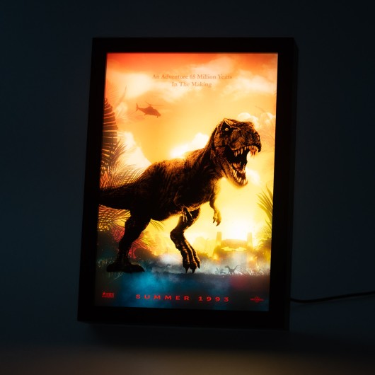 JURASSIC PARK  - Framed LED Print 28x20x5cm