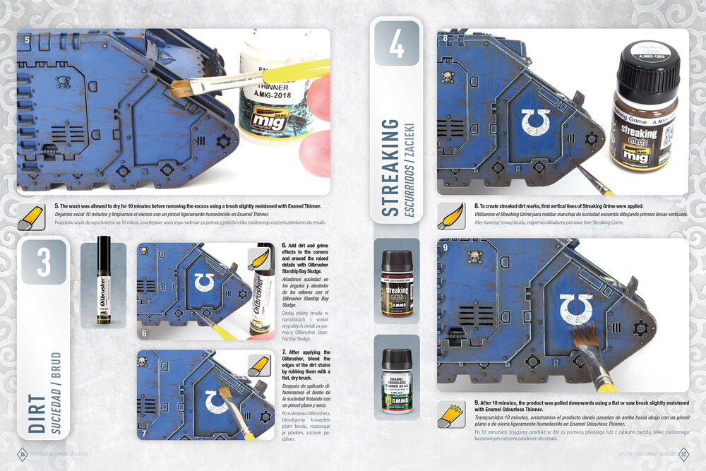 AMMO WARGAMING UNIVERSE Book 06 - Weathering Combat Vehicles (English, Castellano, Polski)