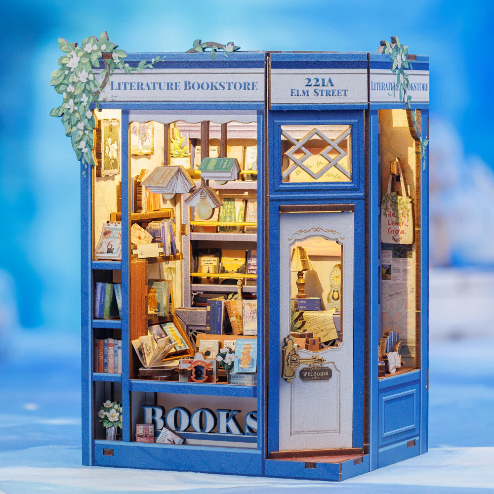 BOOK NOOK KIT - DIY- Literature Bookstore - 186pc + LED Light