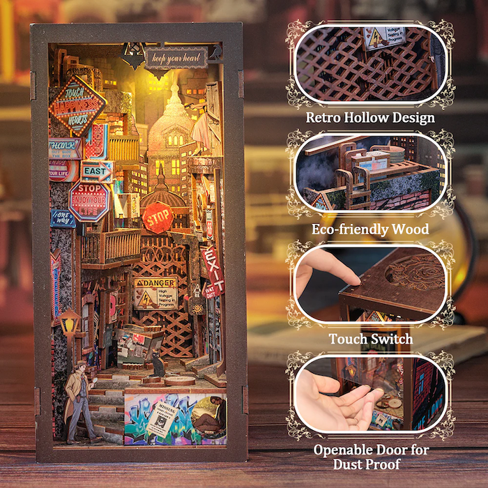 BOOK NOOK KIT - DIY - The Long Goodbye - 238pc + LED Light