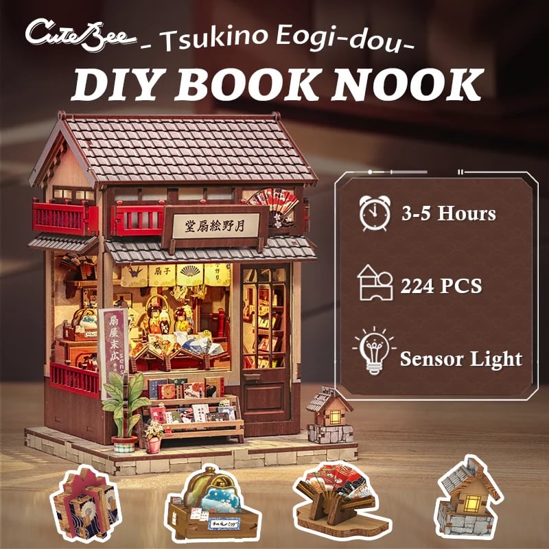 MINIATURE HOUSE - DIY- Tsukino Eogi-Dou - 224pc + LED Light