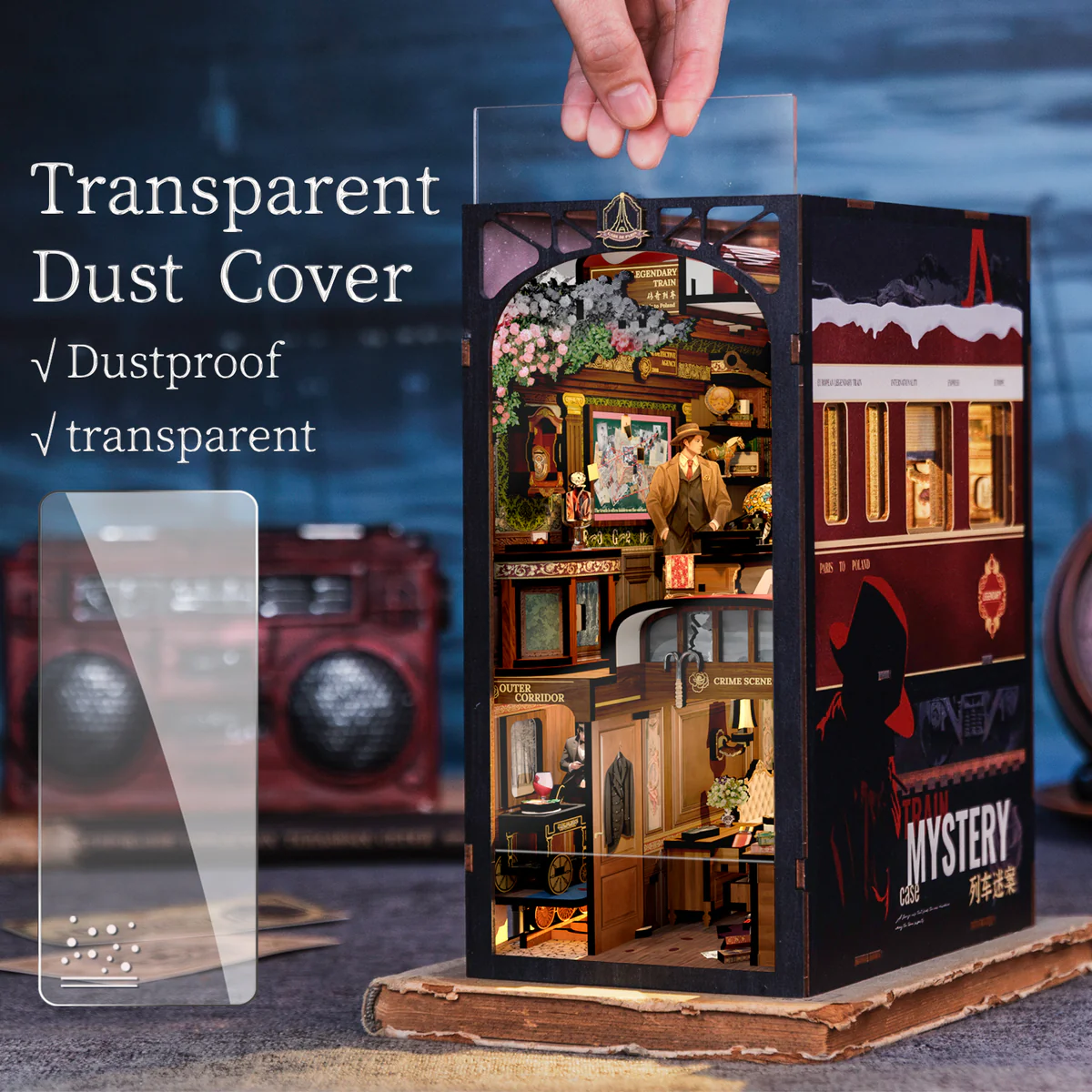 BOOK NOOK KIT - DIY - Mystery Train - 338pc + LED Light