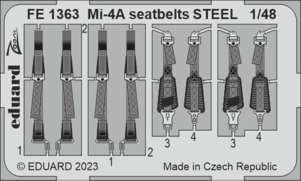 Mi-4A seatbelts STEEL 1/48 TRUMPETER