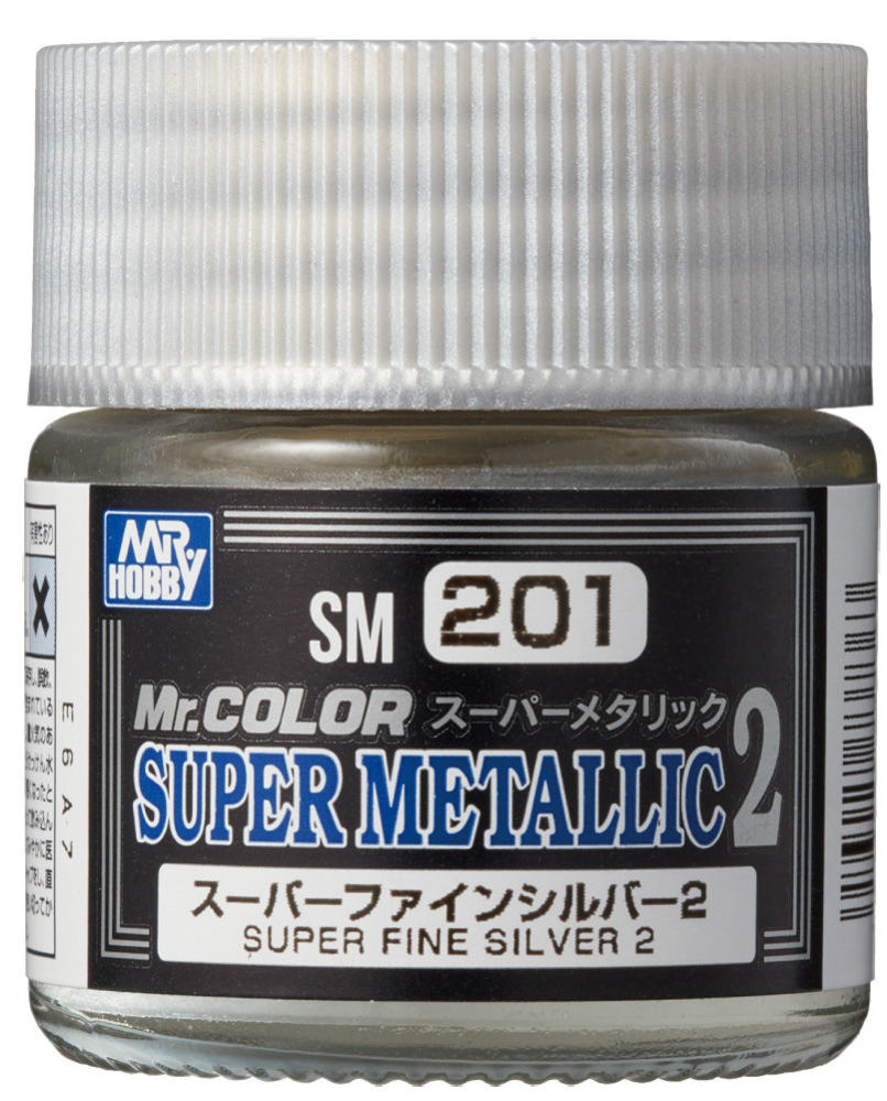 Mr Hobby -Gunze Mr. Color Super Metallic Colors II (10 ml) Super Fine Silver II