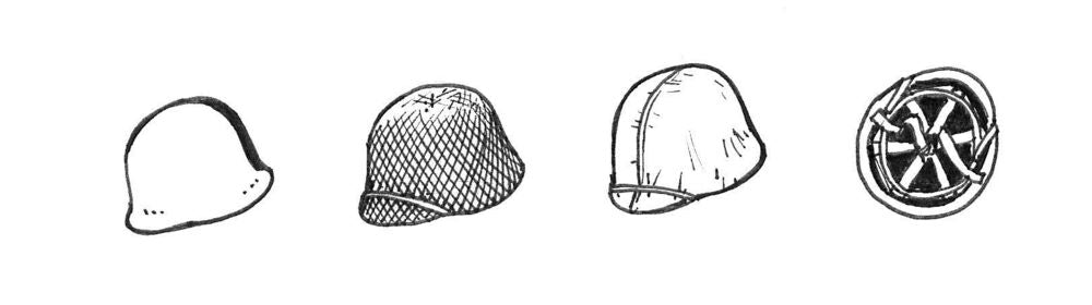 US WWII Helmets (6pcs)