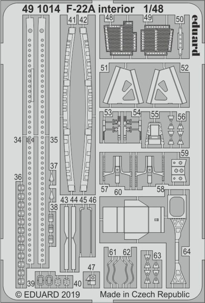 F-22A interior for Hasegawa