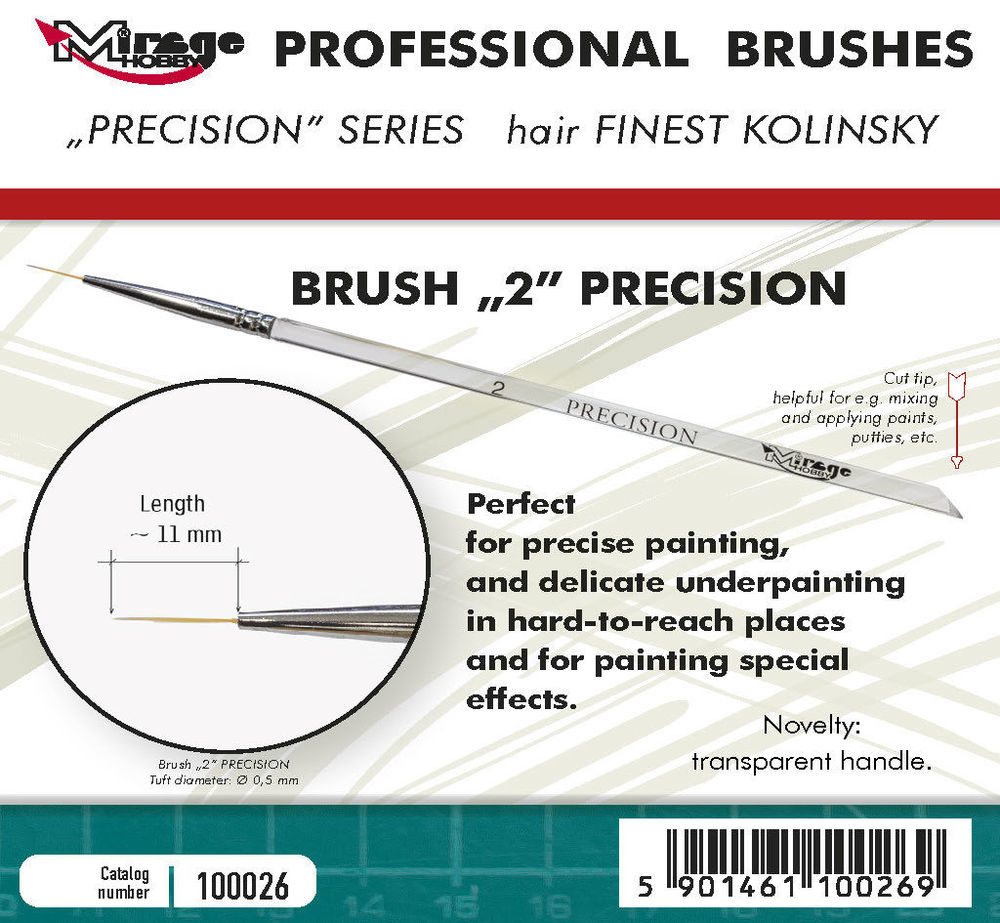 MIRAGE BRUSH PRECISION KOLINSKY SIZE 2