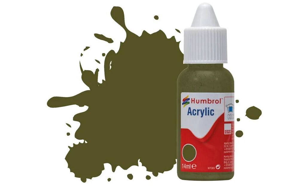 HUMBROL ACRYLIC DROPPER BOTTLE 14ML No 159 Khaki Drab Matt