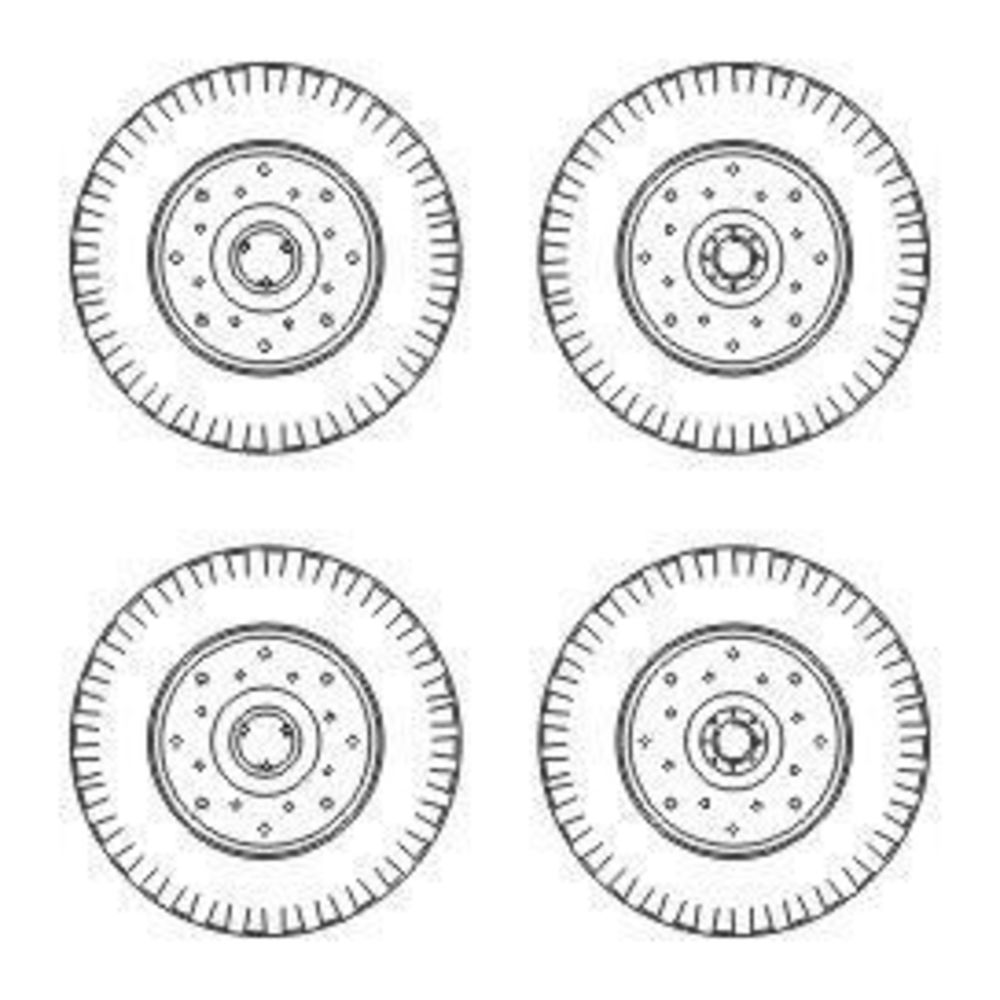 Chevrolet C.15A wheels small type 9x16 (Dunlop)