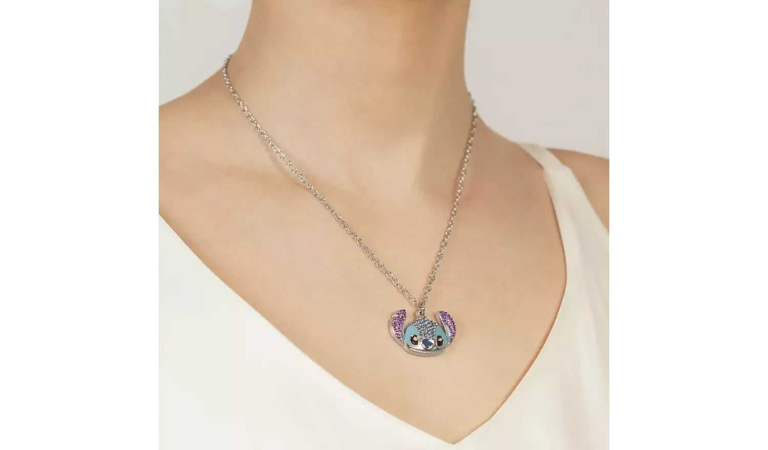 STITCH - Head - Crystal Pendant Necklace 16mm