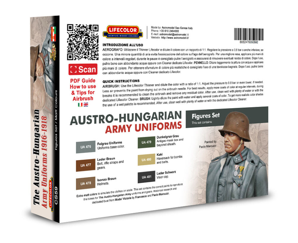 The Austro-Hungarian Army Uniforms 1916-1918 6 x 22 ml