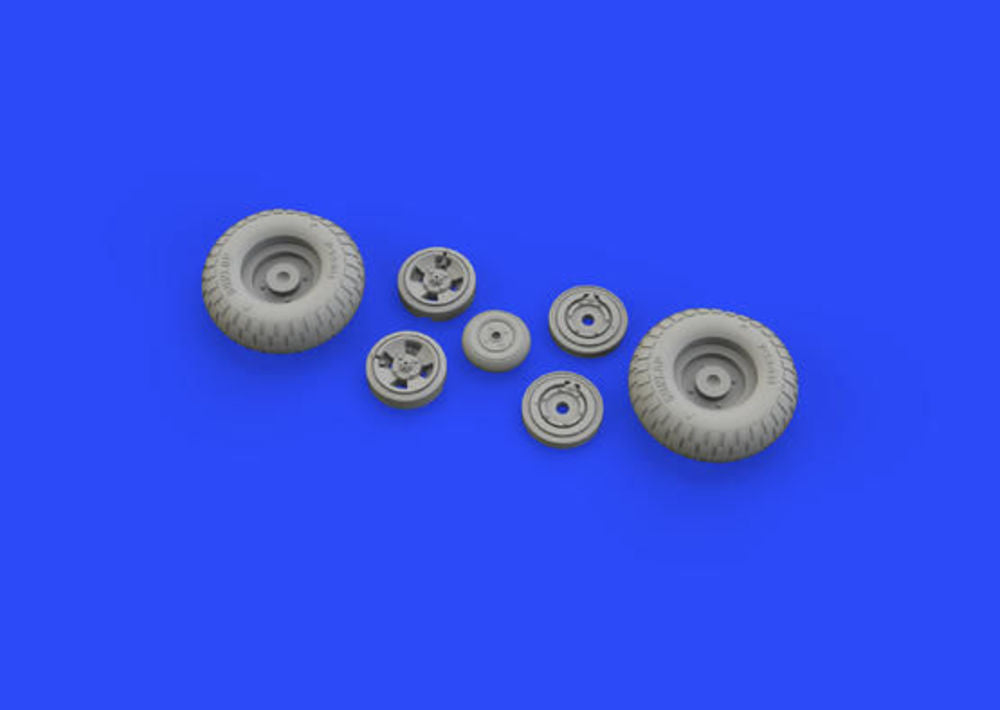 Spitfire Mk.IX wheels 4spoke w/pattern for Tamiya