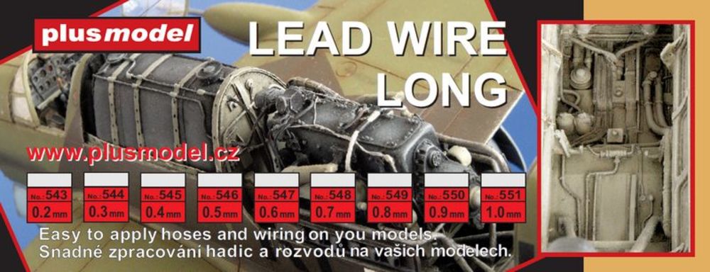 Lead wire 0,6 mm, long 240 mm