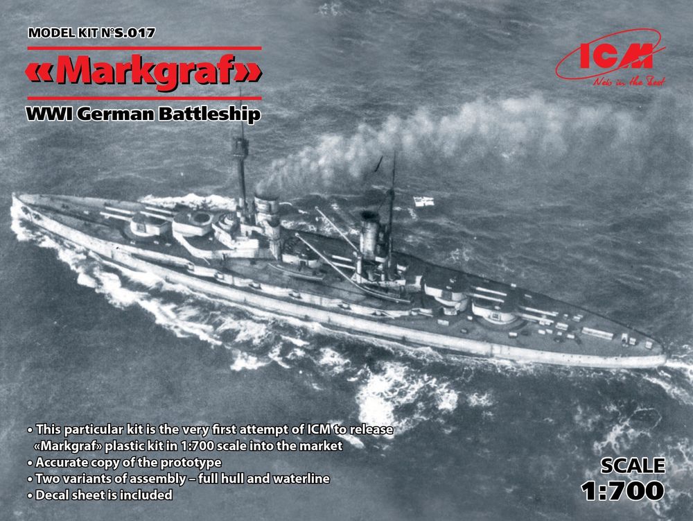 Markgraf (full hull & waterline) WWI German Battleship