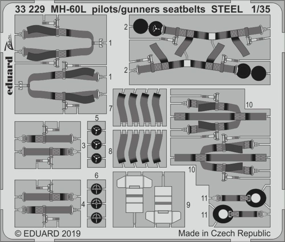 MH-60L pilots/gunners seatbelts STEEL for Kitty Hawk