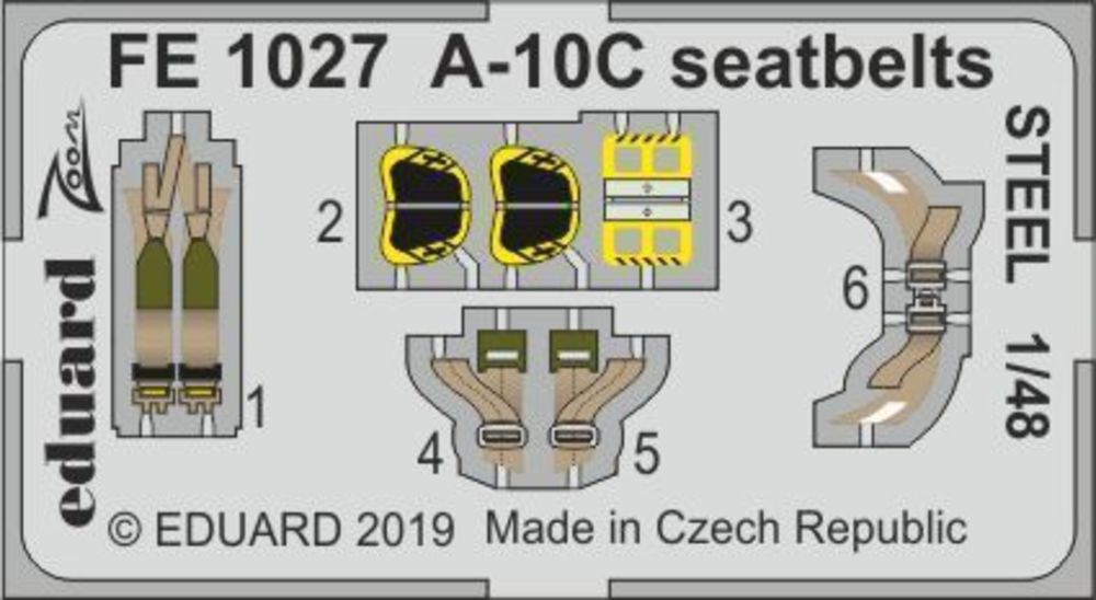 A-10C seatbelts STEEL for Italeri