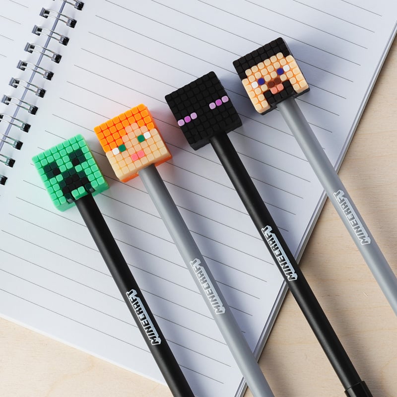 MINECRAFT - Heads - Head Topper Erasable Gel Pen (Display of 24 pcs)