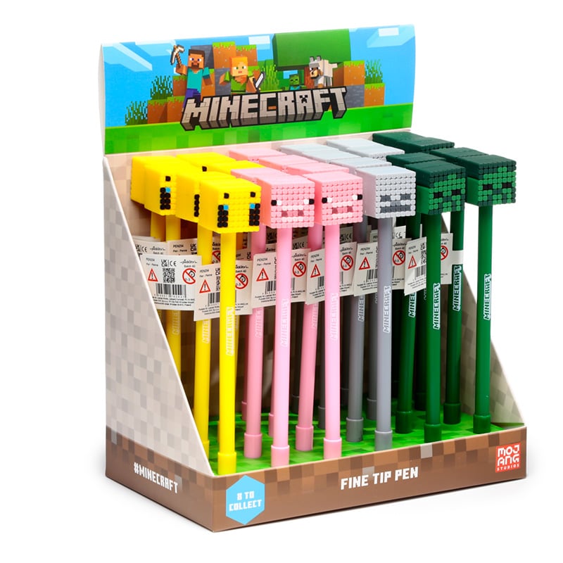 MINECRAFT - Animals - Head Topper Erasable Gel Pen (Display of 24 pcs)