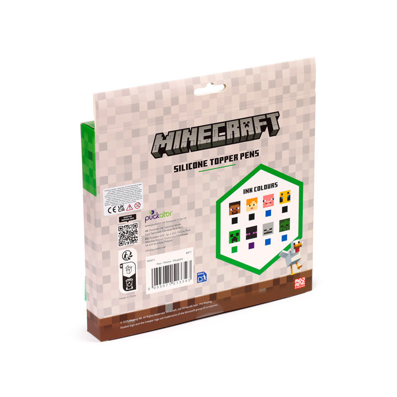 MINECRAFT - Heads - Set of 8 Head Topper Erasable Gel Pen
