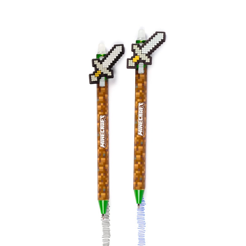 MINECRAFT - Tools - Set of 8 Head Topper Erasable Gel Pen