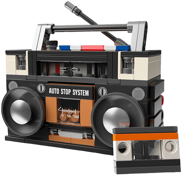POP SERIES - Construction Kit - 1988 Boombox Radio - 168pc