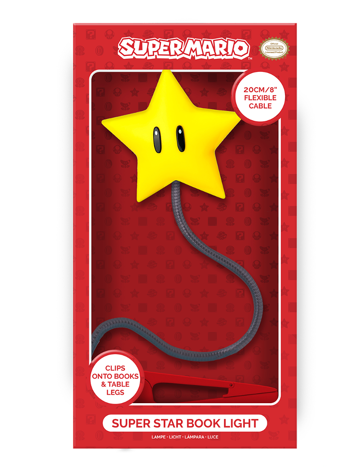 SUPER MARIO - Super Star - Book Light 19cm