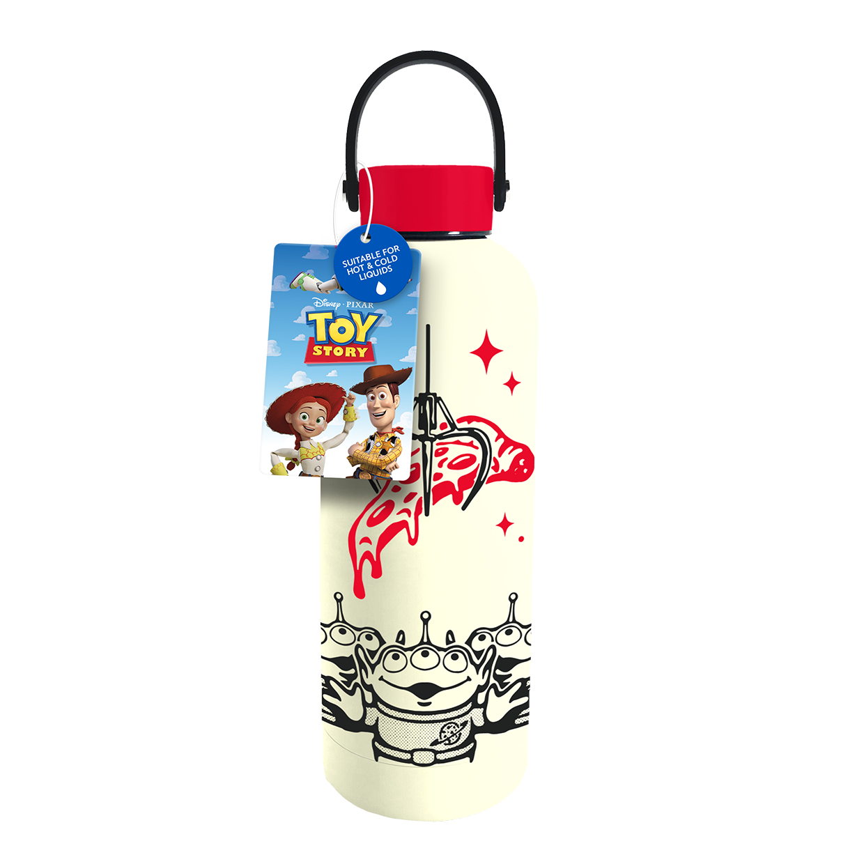 TOY STORY - Pizza Planet - Metal Water Bottle with Carry Loop - 500ml