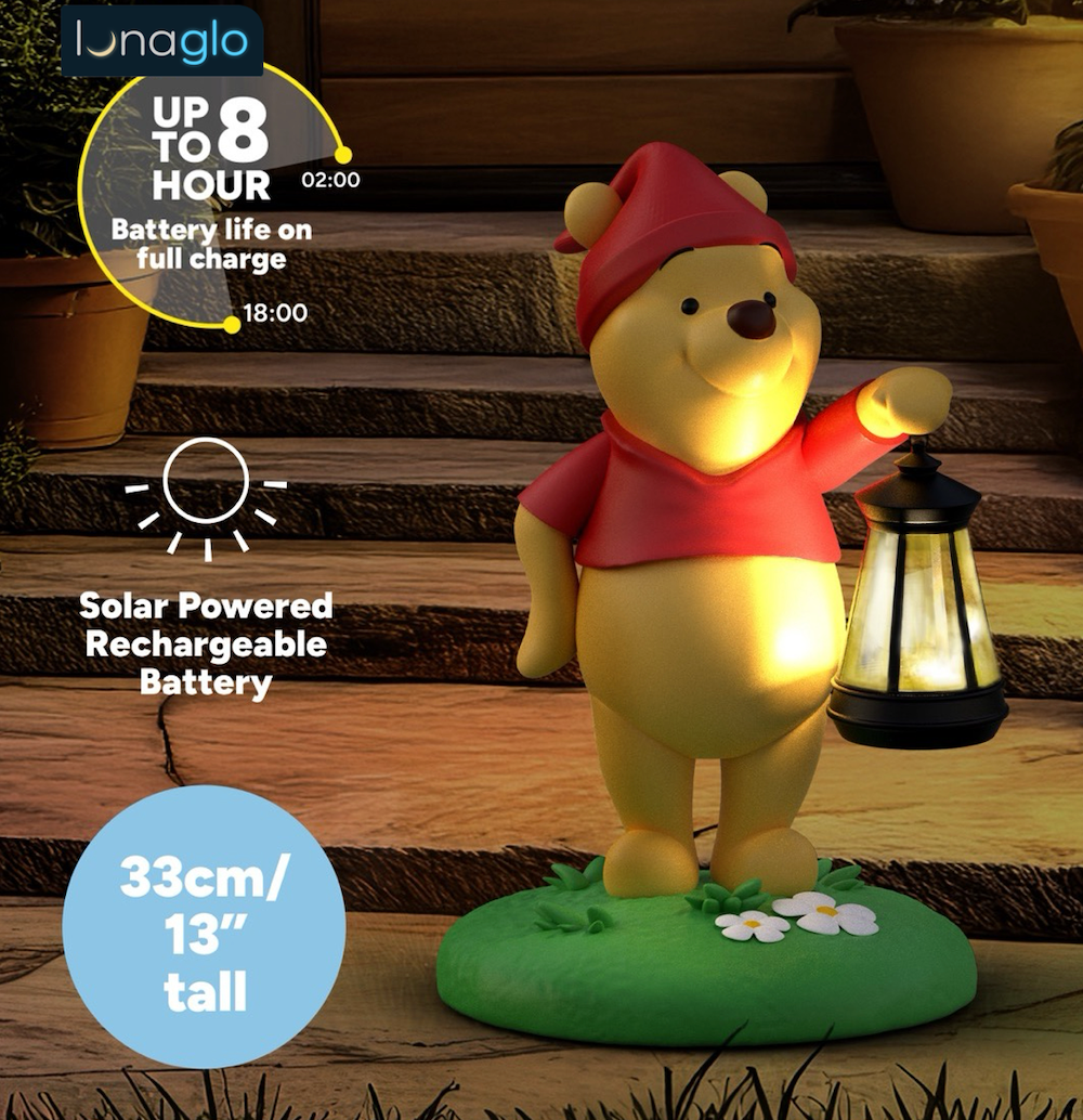 WINNIE THE POOH - 'LunaGlo' Outdoor Solar Light 33cm