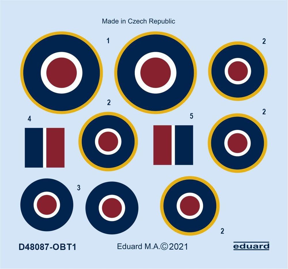 Tempest Mk.II roundels 1/48 for EDUARD/SPECIAL HOBBY