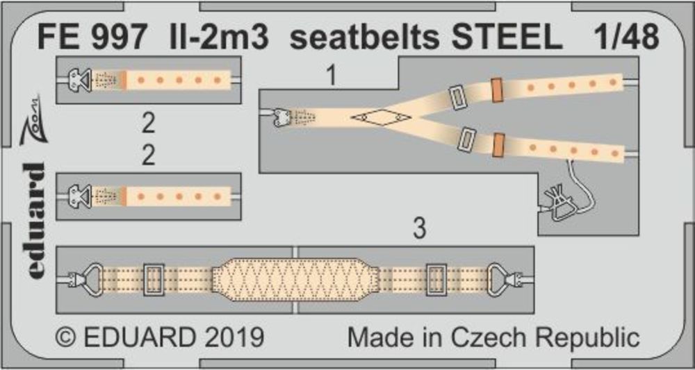 II-2m3 seatbelts STEEL for Tamiya