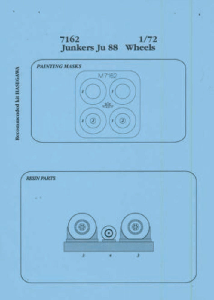Junkers Ju 88 R��der und Maskierfolie f��r Hasegawa-Bausatz