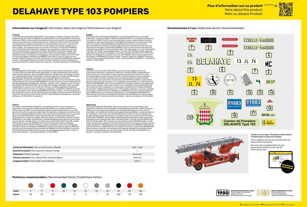 STARTER KIT Delahaye Type 103 Pompiers