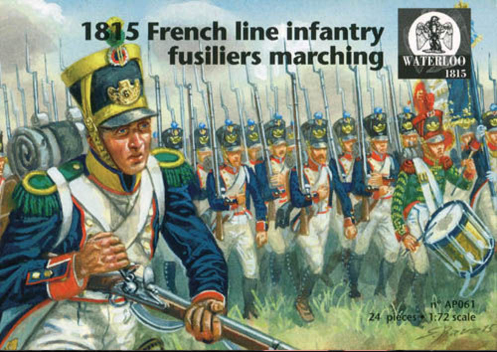 1815 French line infantry fusiliers marching